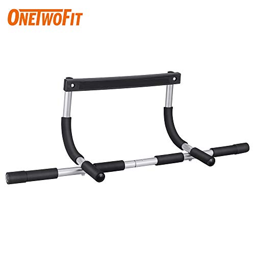 ONETWOFIT Doorway Pull Up Bar Chin Body Strength Exercise Door Mounted Workout Arm Home