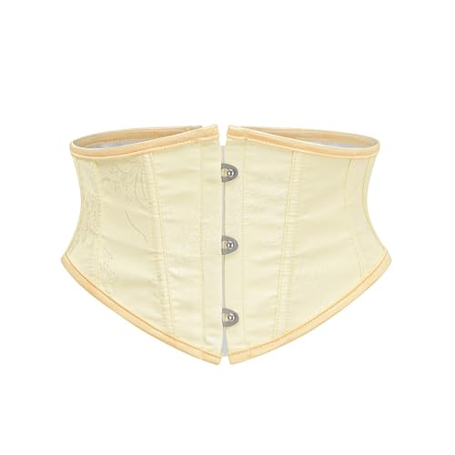HGps8w Women's Vintage Renaissance Waist Training Corsets Lace Up Boned Underbust Boned Waist Trainer Corset Body Shaper