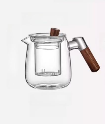 Livmorx ティーポット 550ml こし付き 番茶 煎茶 茶器 茶道具ガラス 取っ手付き ガラスポット 蓋付き ストレーナー 茶こし おしゃれ 業務用 家庭用 耐熱 耐冷 ティーマグ ティーカップ お茶 紅茶 緑茶 花茶 麦茶 日本茶 中国茶 台湾茶