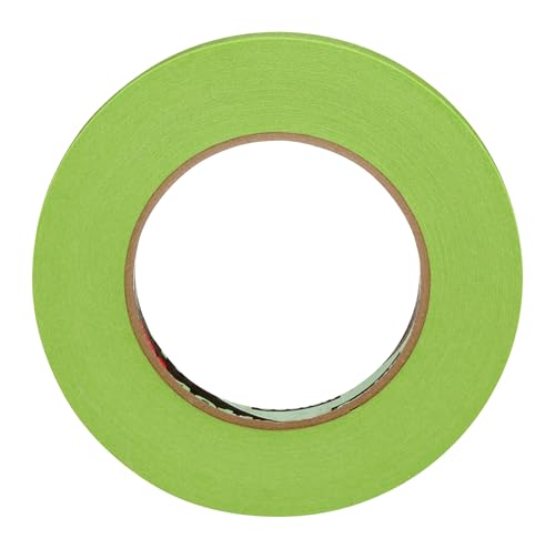 Image of 3M High Performance Green Masking Tape 401+, 12 mm x 55 m 6.7 mil, 1 Roll | Strong Holding Power for Automotive, Specialty Vehicle and Industrial Markets