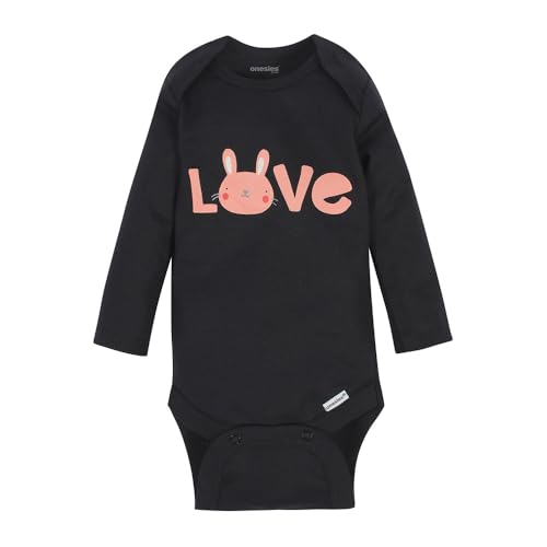 Image of Onesies Brand Unisex Baby 6-Pack Long Sleeve Bodysuits - Breathable Cotton One-Piece Outfits for Newborns & Infants