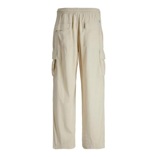 Pantalon cargo lin mélangé Jack & Jones souple et robuste en 46