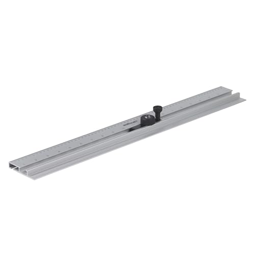 wolfcraft Dübelleiste 4650000 – Präzise Bohrschablone zum Möbelbau von Schränken & Regalen – Für Dübelverbindungen und Lochreihen – 32mm Raster
