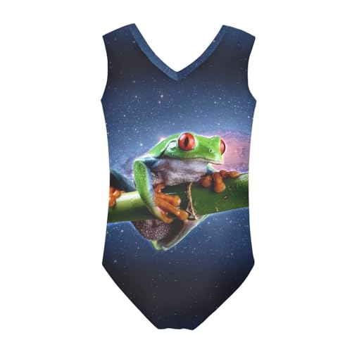 Image of Girls Fashion Print One Piece Swimsuit Bathing Suit Gymnastic Leotard for Kids, 5-14 Years