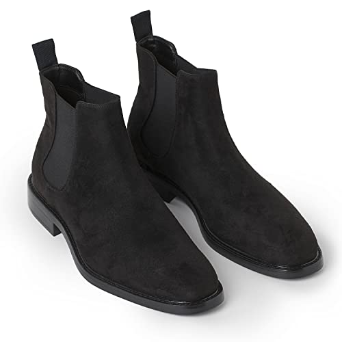 Image of Men's Classic Suede Leather Chelsea Boots with Free Shoe Bag Organiser