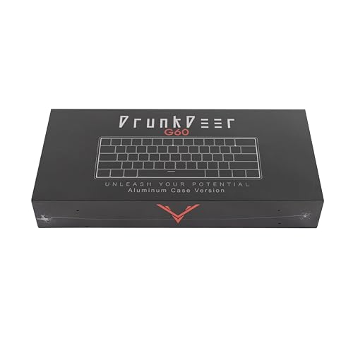 Image of DrunkDeer G60 Aluminum Case 60% Layout USB Wired Compact Custom for Rapid Trigger Magnetic Switch Gaming Keyboard,Only Case, Sliver White