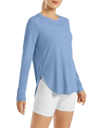Image of G4Free Lightbreeze Womens UPF 50+ Long Sleeve Workout Tops Quick Dry UV Sun Shirt Running Gym Hiking Yoga Casual Lightweight