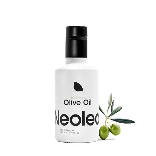 Neolea Greek Extra Virgin Olive Oil – Extracted From Koroneiki Olives Hand Picked in Greece – Fresh, Aromatic Cooking Oil & Finishing Dishes - For Salads, Marinade, Fish & More - 8.45 fl. oz / 250ml