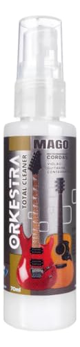 Mago Limpador de Instrumentos Musicais para Violão, Guitarra e Baixo, Remove Gordura, Dá Brilho, Limpa Cordas, 70ml
