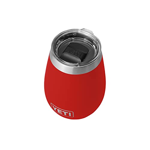 YETI Rambler 10 oz Wine Tumbler, Vacuum Insulated, Stainless Steel with MagSlider Lid, Canyon Red