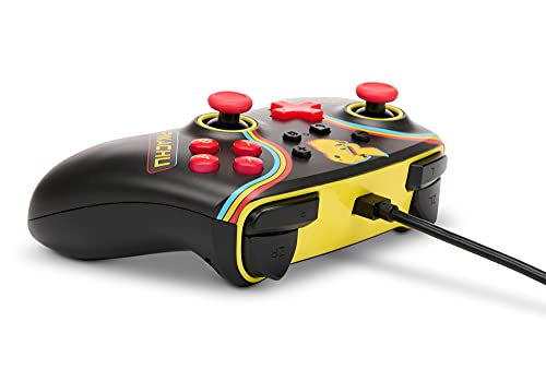 Mando PowerA Nintendo Switch cableado de Pikachu Arcade gamepad ergonómico 6