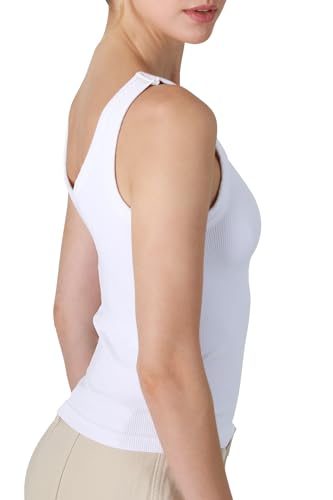 NIKIBIKI Women Seamless Reversible Ribbed Tank Top, Made in U.S.A, One Size2