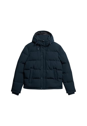 Superdry Everest Doudoune courte pour homme, bleu marine Eclipse, Eclipse Navy, Small