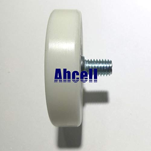 Window Roller 2Pcs 50mm Plastic Ball Bearing Pulley Furniture Conveyor Garage Door Stud Bolt Rod Screw End Guide Bearing Roller Wheel - (Outer Diameter: 50mm)