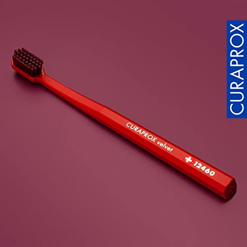 Curaprox CS 12460 Velvet Soft Zahnbürste – Pflege Für Empfindliches Zahnfleisch | Ultrasanfte Reinigung Mit 12.460 Filamenten | Einzelpackung, Kupferrot-burgund – Bild 6