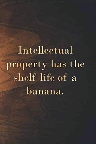 Lamp :Intellectual property has the shelf life of a banana: 6 x 9" Notebook to Write In with 110 Lined College Ruled Pages beautiful design