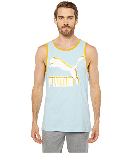 PUMA Men's Classics Logo Tank, Aquamarine, XL