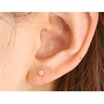 Amazon.co.jp: K18PG ピンク ダイヤモンドピアス 0.1ct ds