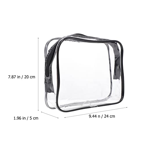 Lurrose Bolsa transparente para maquiagem, 4 peças, necessaire de viagem para maquiagem, bolsa de co