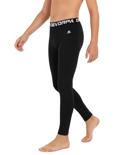 Image of DEVOROPA Boys Leggings Youth Compression Pants Sports Tights Basketball Football Baseball Soccer Baselayer Slim /Regular /Husky