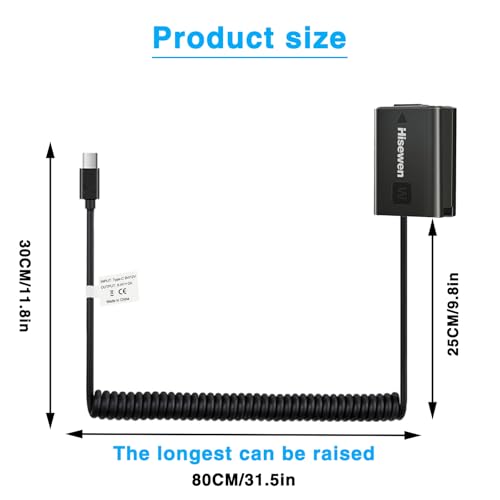 Conector NP-FW50 Tipo C QC PD para cámara sin espejo Sony A6000 y A7S 5
