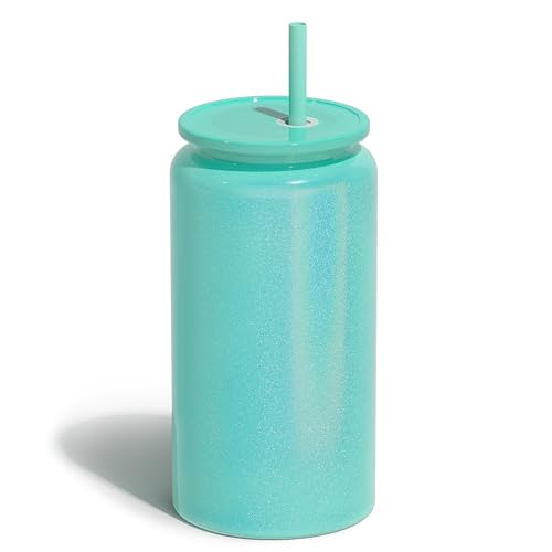 UIRZOTN 16 oz Tumbler, Insulated Tumbler with Straw, Iced Coffee Tumbler