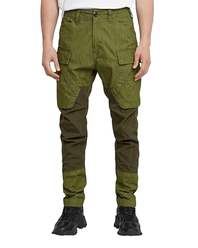 G-STAR Raw - Mens 3D Regular Tapered Cargo 3.0 Pants, Color Mayfly Rain Camo, Size: 32W x 32L