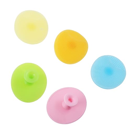 BCOATH Scalp Scrubbers 5 Pack Silicone Baby Hair Brush Scalp Massage Comb for Baby Cradle Cap Soft Gentle for No Harm