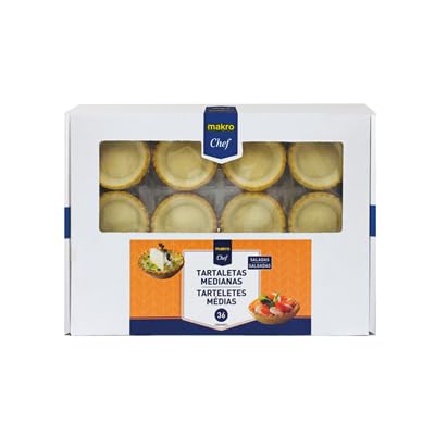 Tartaletas y Vol Au para Sorprender a Tus Invitados, Aperitivos Dulces y Salados. Ideal Para Fiestas, Cumpleaños, Aniversarios Eventos (Chef tartaleta mediana salada 36 u. (total 2268 g))