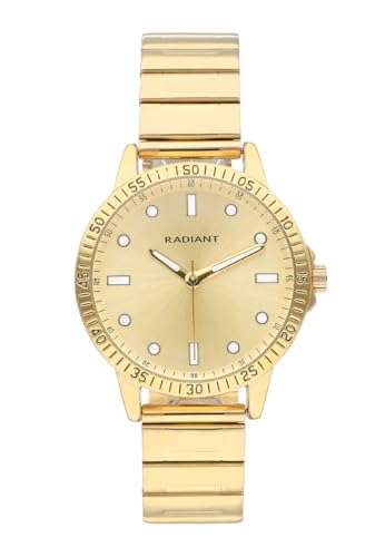 Radiant - Colección Ornella - Reloj analógico. Reloj de Pulsera para Mujer. Reloj de Brazalete con Esfera Dorada y Correa Dorada. Tamaño 36mm. 3ATM.