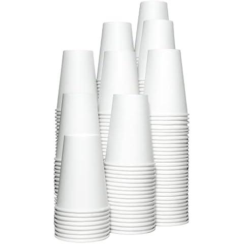 Gobelets Jetables 220ml blanc en papier carton Cover