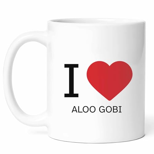 I Love Aloo Gobi Mug - Indian Cuisine Coffee Cup