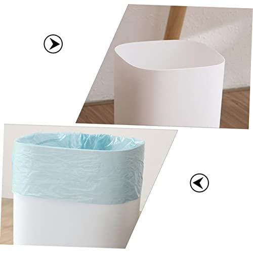 Caneca para basura rectangular blanca para dormitorio y cocina miniatura 4