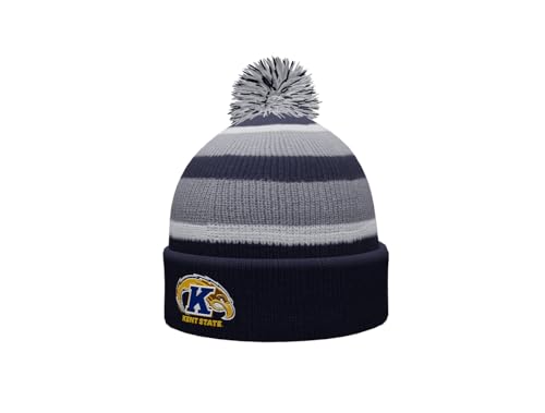 Kent-State-Golden-Flashes-Prime-Cuffed-Fold-Over-Pom-Pom-Winter-Knit-Beanie