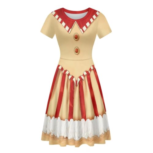 Image of AFPANQZ Womens Casual Summer Lightweight Vintage Dress Short Sleeve Midi Dress Knee-Long Luxury Formal Dress