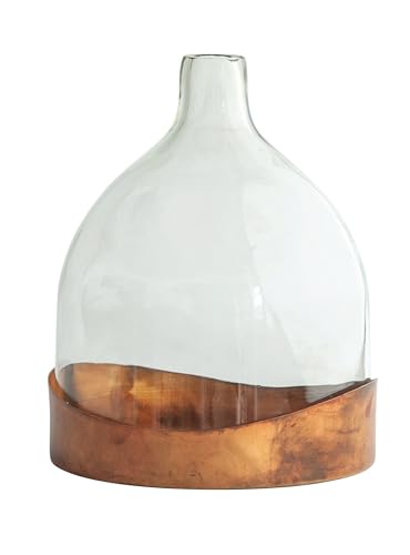 Glass Cloche with Copper Tray