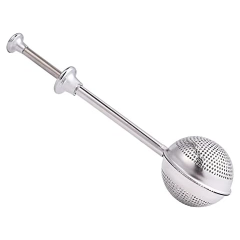 Dusting Wand with Spring-Operated Handle, Stainless Flour Sifter, Sugar Shaker Duster, Small Hole Tea Leak, Dusting Sticks for Flour and Spices, Baking Tools and Coffee Accessories Cover