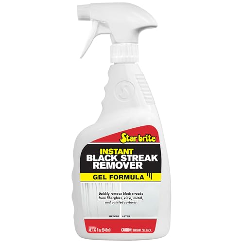 STAR BRITE Instant Black Streak Remover Gel Formula for Boats RVs and Trailers Fast-Acting Cleaner for Fiberglass Vinyl Metal and Painted Surfaces