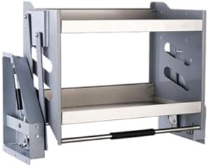 Stainless Steel Pull Down Kitchen Organizer – Space-Saving Lifting Basket Shelf for Seasoning Bottles, Holds 30kg (36x30x52 cm) – Ideal for Clutter-Free Cooking