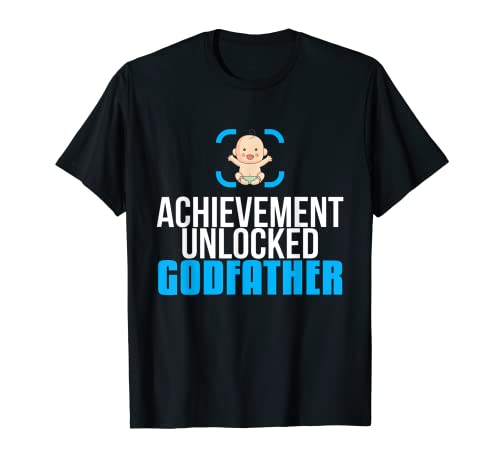 Uomo Nuovo Padrino T-Shirt Achievement Sbloccato Padrino Neonato Maglietta