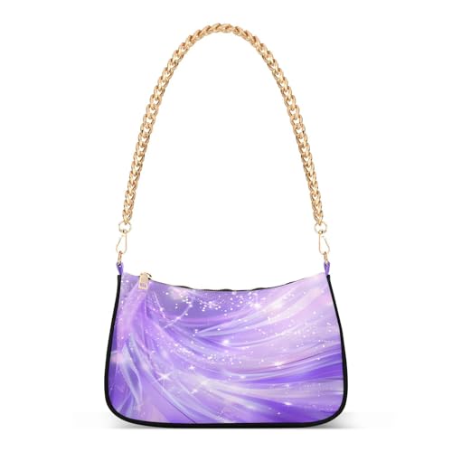 Shoulder Bags for Women Glitter Background Tote HandBag Shoulder Bags purse with Chain Zipper Closure