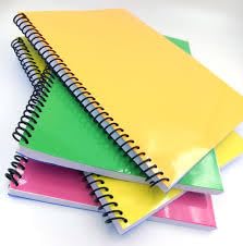 Image of Spiral notebook 200 Pages Spiral Notebook Set of 2, A4 Size, Unruled Plain White Pages, Sports Themed Covers, 200 Pages Each