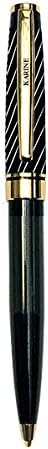 La carterie 76000819 Ballpoint Pen Set Black & Gold with Message on Clip Karine