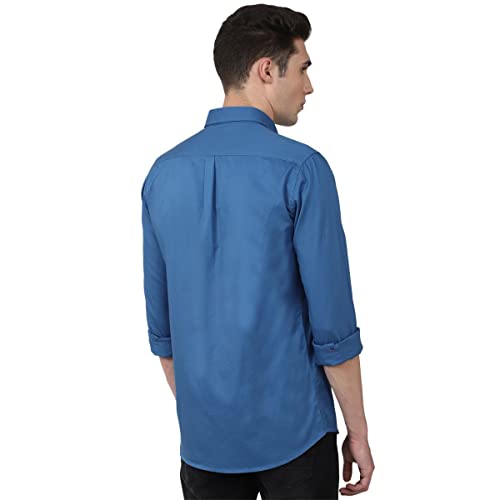Image of Van Heusen Solid Casual Shirt for Men| Premium Cotton| Full Sleeves| Regular Fit |Breathable Fabric |