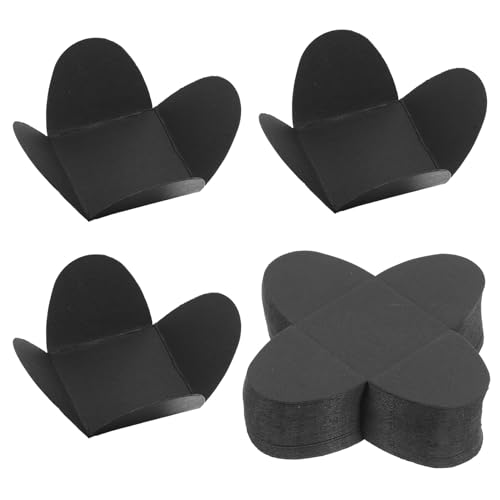 Toyvian 200 Piezas Unidades de Envoltorios de Papel Kraft para Chocolates Bandejas de Negras Portadores de Bombones para Postres y Confitería