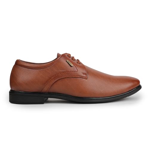 Image of Liberty Fortune HOL-130E Formal Lacing Derby Shoes for Men with PVC Sole | PU Outsole | Comfortable & Lightweight | Cushioned Footbed | Durable & Trendy Design