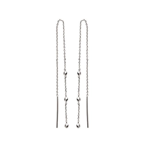 Boucles d'oreilles chaine pendantes argent pour un style bohème chic
