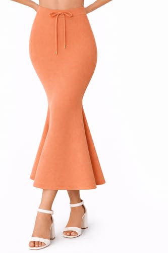 Image of Women's Seamless Cotton-Blend Saree Shapewear Petticoat - High-Waist Underskirt (S-XXL) - Fish-Cut, Breathable & Stretchable for Daily, Party