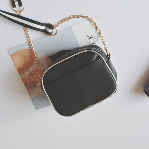 Bolso Vintage Negro de Cámara Estilo Crossbody para Mujer miniatura 6