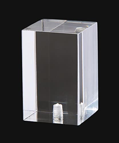 Image of B&P Lamp Clear Acrylic Lamp Finial, 2-1 /8 Inch Height, 1-3 /8 Inch Diameter